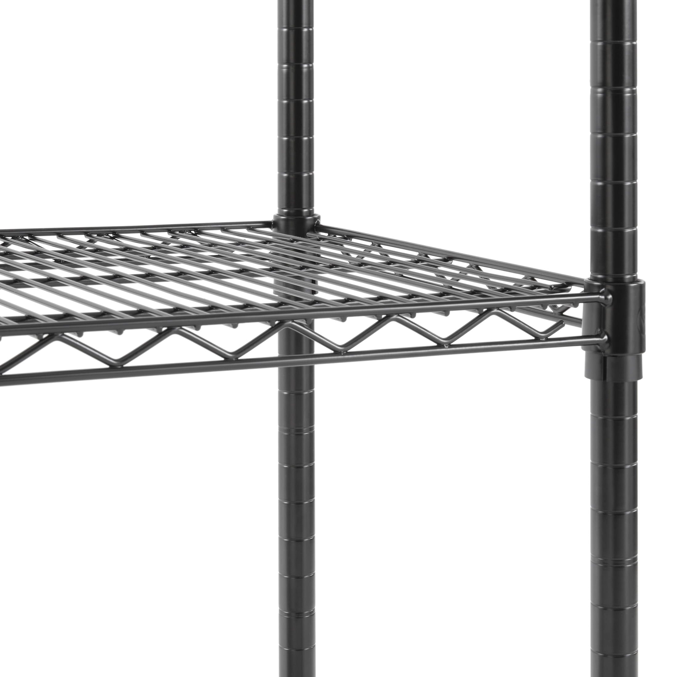 Hyper Tough 5-Tier Multipurpose Steel Wire Shelving Rack, Black, 3000 lbs Capacity