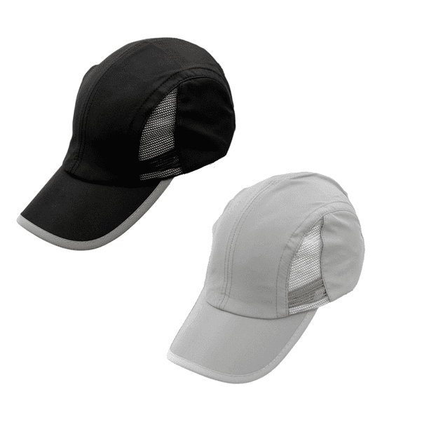 Gorra sport con malla y bies reflejante MACAR 2 Pack ajustable Unisex