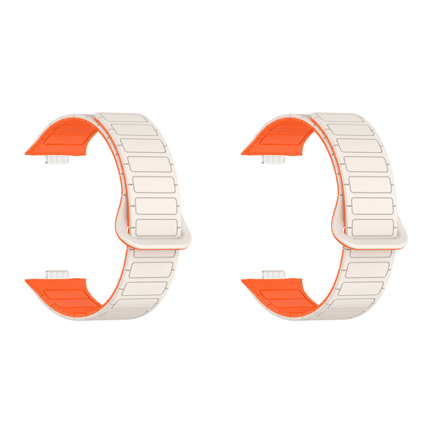 Correa Deportiva Bicolor Con Magnética para Huawei Watch Fit 3 (Starlight) Naranja