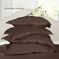 thumbnail image 3 of (3 pack) Nestl Pillow Sham Set of 2, Premium 1800 Series Double Brushed Bed Pillow Cases, Chocolate Brown, Euro 26" X 26", 3 of 6