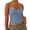 Blue*, variant on RUTAYY Women's Vest Spaghetti Strap Square Collar Ribbed Slim Fitted Sleeveless Layering Camisole Classic Versatile Tank Tops