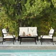 thumbnail image 3 of Gymax Ensemble de Conversation pour Patio en Rotin 8 Pcs, Ensemble de Canapé en Osier avec Housse Imperméable, 3 of 10