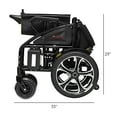 thumbnail image 7 of Foldable Lightweight Electric Power Wheelchair, Heavy Duty Compact Powerful Dual Motors, Supports Up to 265 lb - Black Frame Orange Seat, 7 of 7