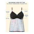 thumbnail image 4 of Swimsuits For All Women's Plus Size Adjustable Relaxed Fit Tie Front Underwire Tankini Top, 4 of 4