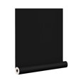 thumbnail image 1 of HyunHome Papel pintado negro, papel de contacto negro, papel pintado grueso para despegar y pegar, 24.0 x 394.0 in, papel de contacto con textura sólida mate, autoadhesivo, extraíble, impermeable, par, 1 of 1