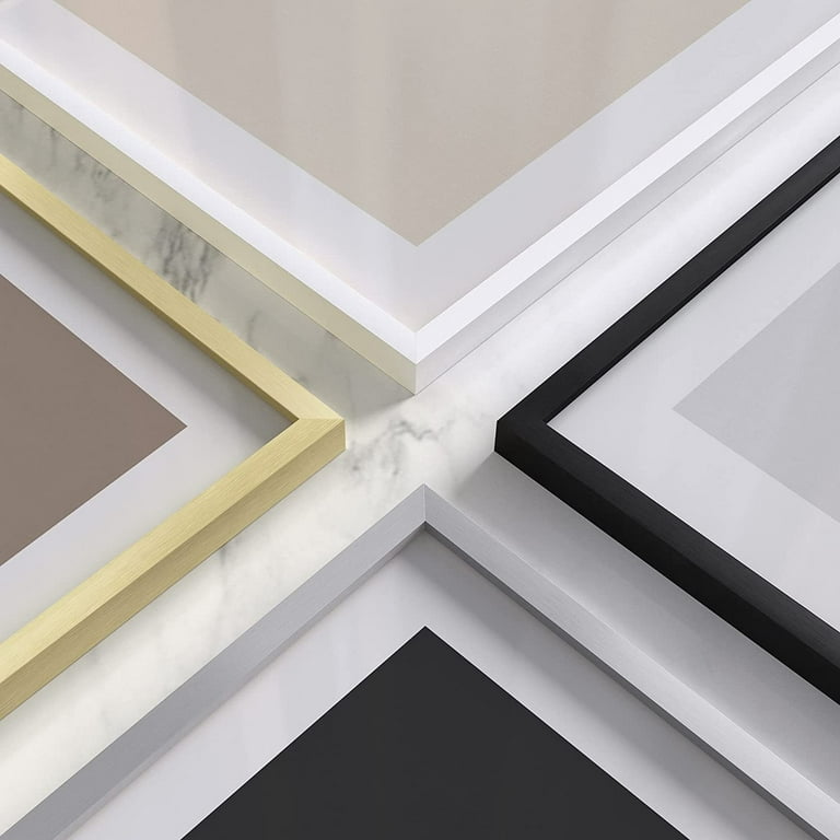 Modern Slim Bezel Metallic Wood & Metal Frames For Canvas Prints DIY  Picture Framing Kits