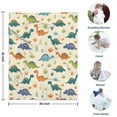 thumbnail image 4 of Beige Dinosaurs Plants Leaves Pattern Blanket,Comfortable Soft Flannel Throw Blanket,All Season,Warm Lightweight Blankets for Sofa Bed Couch Living Room Chair,30"x40", 4 of 4