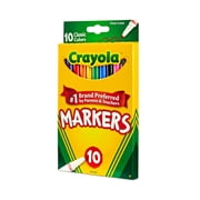 Crayola Fine Line Markers, Classic Colors, 10 Count, Back to School Supplies for Kids and Teachers, Classroom Essentials, Gifts, 3+