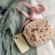 thumbnail image 4 of Lindo Bolso Hombro Fresa Cruzado Pana para Mujer () Rosa, 4 of 8