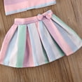 thumbnail image 6 of Kiapeise Baby Girl Pleated Skirt Sets, Striped Print Vest Tops + Tutu Skirts, 6 of 6