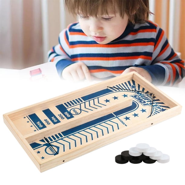 Juego De Mesa De Hockey Sobre Hielo, Juego De Mesa De Tiro Rápido De Madera, Divertidos Juguetes Interactivos Portátiles Para Padres E Hijos Methold FN005715-00