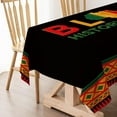 thumbnail image 5 of Black History Month Table Cloth African American Tablecloth Afro February Festival Holiday Party Decoration Kitchen Dining Room Home Table Cover Decor-60×84inch, 5 of 5