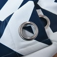 thumbnail image 2 of Efavormart 2 Panels White/Navy Blue Polyester Chevron Design Thermal Insulated Blackout Room Darkening Grommet Top Curtain 52"x64", 2 of 9