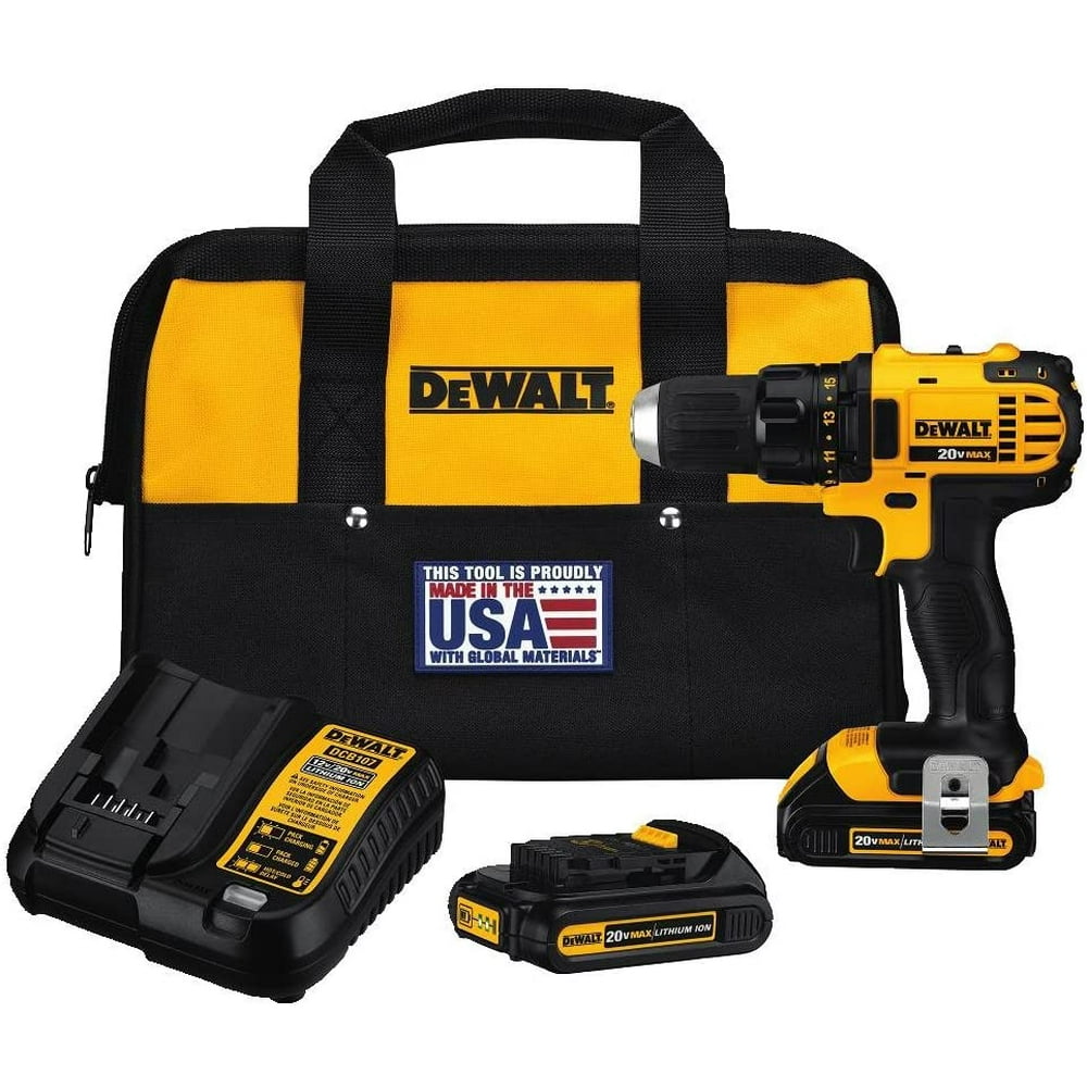 DEWALT 20V MAX Cordless Drill / Driver Kit, Compact, 1/2Inch (DCD780C2