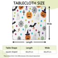 thumbnail image 2 of Happy Halloween Table Cover with Elastic Edge Wrinkle Resistant Washable Horror Pumpkin Ghost Square Tablecolths Table Cloths for Party Picnic Dinner Decor (36x36in), 2 of 6