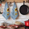 thumbnail image 6 of Sunflowers Kitchen Towels Set of 3, Modern Bee You Are My Sunshine Blue Absorbent Dish Towels for Kitchen, Microfiber Hand Towel, Quick Drying Tea Towel for Cleaning Decorative Dishcloths, 6 of 7
