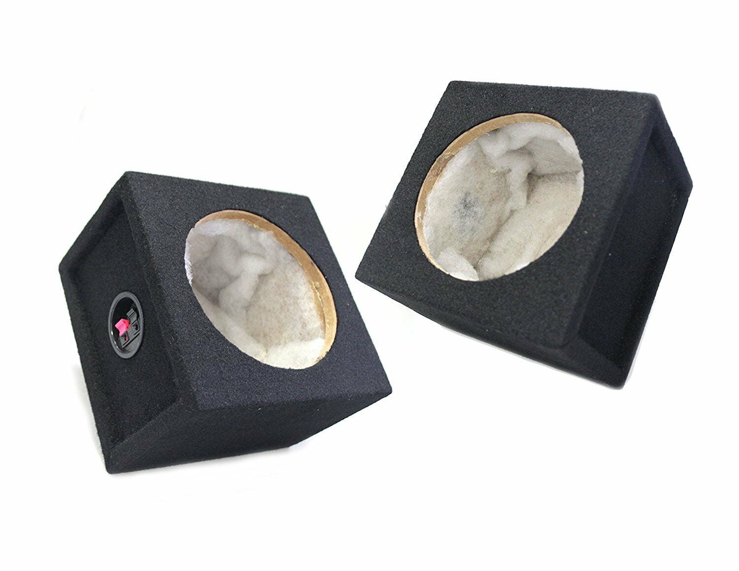 Absolute SQ6.5PKB 6.5" Square Box Speakers, Set of Two Black w/ Speaker