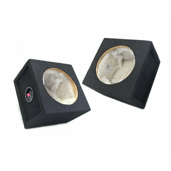 Absolute SQ6.5PKB 6.5" Square Box Speakers, Set of Two Black w/ Speaker Terminal