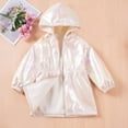 thumbnail image 3 of Spring Hooded Jackets for Girls and Boys Zipper Long Sleeved Elastic Waist With Velvet Coat Colorful Cool Zipper Jackets, 3 of 9