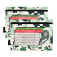 thumbnail image 2 of Green Camouflage Shapes 2 Pack Pencil Pouch for 3 Ring Binder Smooth Zipper Folders with Pockets Clear Window Pencil Case, 2 of 6
