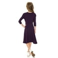 thumbnail image 5 of Honey Vanilla Girls' Princess Seam A-Line Dress with Full Skirt and Easy Removable Label Eggplant Large 9-10 Years, 5 of 5