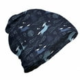 thumbnail image 1 of Unicorn Unisex Beanie, Animals Hopping in Forest, Hiking Outdoors, Dark Blue Grey and Ceil Blue, by Ambesonne, 1 of 1