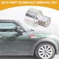 thumbnail image 2 of Wheel Lock Lugnut - Car 067 Anti-theft Screw Nut Removal Key Socket - for BMW MINI COOPER Zinc Plated Alloy Steel Silver Tone - 1 Pc, 2 of 6