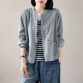 thumbnail image 5 of Chaquetas para mujer, moda coreana, chaquetas de béisbol holgadas de gran tamaño, cárdigans sólidos, abrigos de manga larga con cremallera, blusas vintage para mujer, 5 of 5