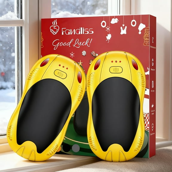 FANDLISS Rechargeable Hand Warmers 10000mAh, 2Pack Portable Electric Hand Warmer, 3 Levels Lasting Heat, Winter Surprise for Men Women Outdoor Work Camping Hunting