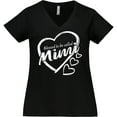 thumbnail image 3 of Inktastic Blessed to Be Called Mimi Cute Heart Design Women's Plus Size V-Neck T-Shirt, 3 of 5