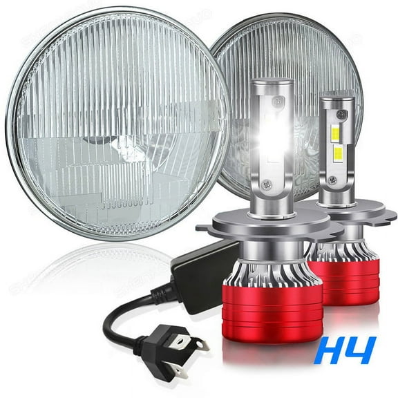 Pair 7"inch LED Headlights Hi/Lo Beam 6000k White for Pontiac Firebird 1970-1976