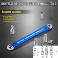 thumbnail image 3 of Pro - Offset Extension Wrench Set, 15-Inch Impact Ready Tight Reach Wrench with Chain Drive Technology, 1/4", 3/8" & 1/2" Square Drive Adapters, High Torque Mechanics Tool for Tight Spaces (1pc), 3 of 7
