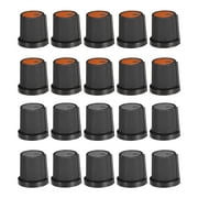 6mm Shaft Hole Knob for Speaker Effect Pedal Amplifier Potentiometer Knob 10Pcs Orange+10Pcs Grey