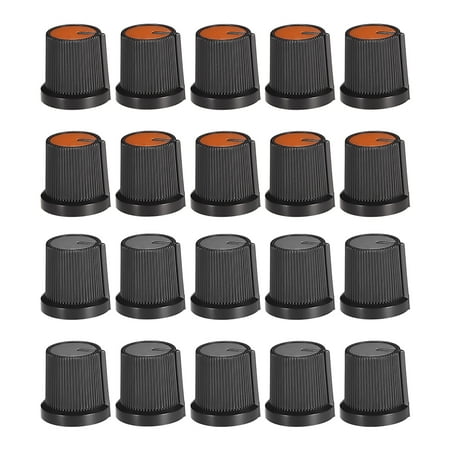 6mm Shaft Hole Knob for Speaker Effect Pedal Amplifier Potentiometer Knob 10Pcs Orange+10Pcs Grey