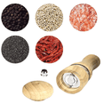 thumbnail image 4 of Juego de molinillos de sal y pimienta, cuerpo de madera maciza, molinillo de pimienta con aspereza ajustable, fino a grueso, 4 of 5