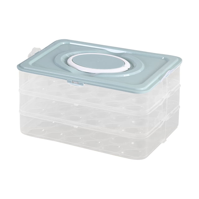 Food Storage Container 1/2/3 Layer Plastic Egg Cartons That Hold 24/48/72 Eggs Deviled Egg Trays with Handles and Lids Suitable for Refrigerators Kitchens and Easter Parties Keeping Eggs Fresh.