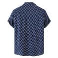 thumbnail image 5 of Hpapadks Casual Shirts for Men Point Print Short Sleeve Lapel Button Down Blouses Beach Loose Men Dress Shirt Navy M, 5 of 6
