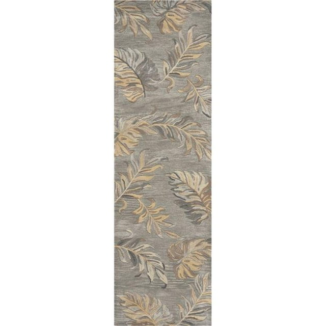 HomeRoots 352487 2 ft. 3 in. x 8 ft. Runner Wool Grey Area Rug