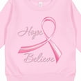 thumbnail image 3 of Inktastic Hope Believe Breast Cancer Ribbon Toddler Sweatshirt, 3 of 4