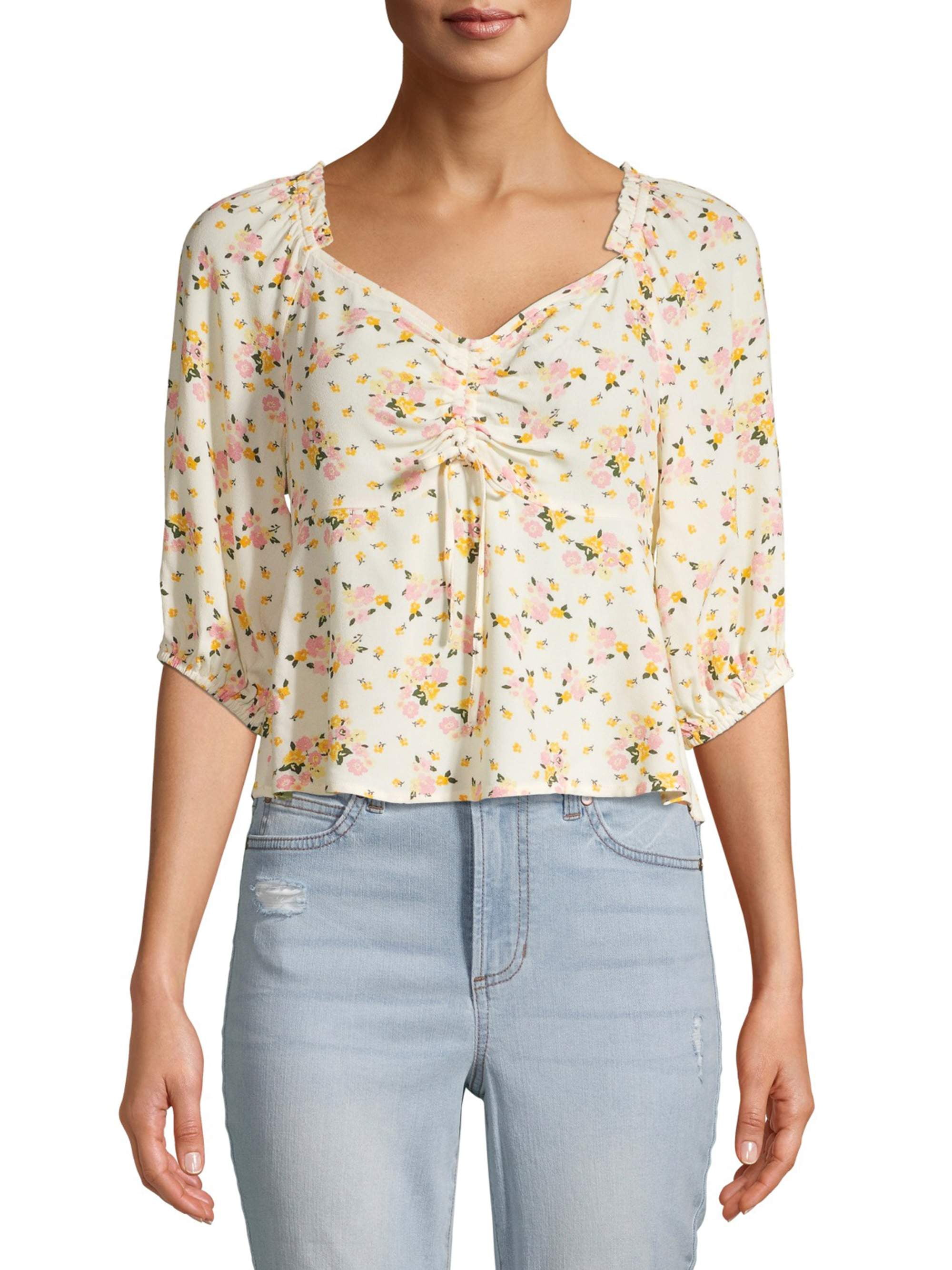 floral peplum blouse