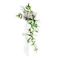 thumbnail image 3 of Rongfmy Chair Back Flower with Leaves and Ribbons for Wedding Reception Holiday Backdrop B 60cm x 15cm, 3 of 9