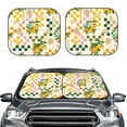 thumbnail image 2 of Kll Fruit Windshield Sun Shade 2-Piece Foldable Car Front Window Sunshade For Most Sedans Suv Truck- Medium, 2 of 7