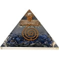 thumbnail image 1 of Sodalite Crystal Orgone Pyramid, Glow in Dark Organite Pyramid, 1 of 5