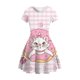thumbnail image 1 of Nuevo Disney Mary Cat Kawaii falda de sol en forma de A playa vacaciones verano volante bohemio lindo vestido de manga corta para mujer Casual Wear120 heqiyong CONDUJO, 1 of 2