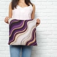 thumbnail image 2 of Purple Modern Pillow Covers 20x20 Inch Decorative Throw Pillow Cover, Classic Abstract Art Luxury Golden Sofa Pillowcases Accent Cushion Case Home Decor Bedroom Living Room, 2 of 6