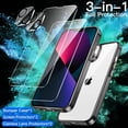 thumbnail image 4 of JETech 3 in 1 Case for iPhone 13 6.1-Inch, with 2-Pack Screen Protector and 2-Pack Camera Lens Protector, Full Coverage Tempered Glass Film, Shockproof Bumper Phone Cover (Black), 4 of 7