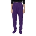 thumbnail image 3 of BiZtdJrK Adult Footed Sweatpants with Pockets Mens Elastic Waist Footing Pajamas Pants Solid Color Casual Trousers Loungewear, Purple, L, 3 of 8