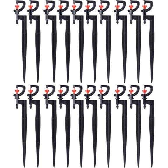 ABPETE 20pcs G Type 360 Degree Drip Irrigation Sprinkler Heads Adjustable Irrigation Drippers Sprinklers Garden Irrigation System Accessory for Garden Lawn
