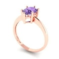 thumbnail image 2 of Clara Pucci 14K Rose Gold 1.5ct Alexandrite Solitaire Ring for Women, 2 of 7