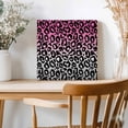 thumbnail image 2 of Framed Canvas Wall Art for Living Room Ombre Leopard Wall Decor, Pink Grey Gradual Color Aesthetic Paintings for Bedroom Office Kitchen Bathroom, Ready to Hang Artwork Wall Pictures 8x8 Inch, 2 of 9